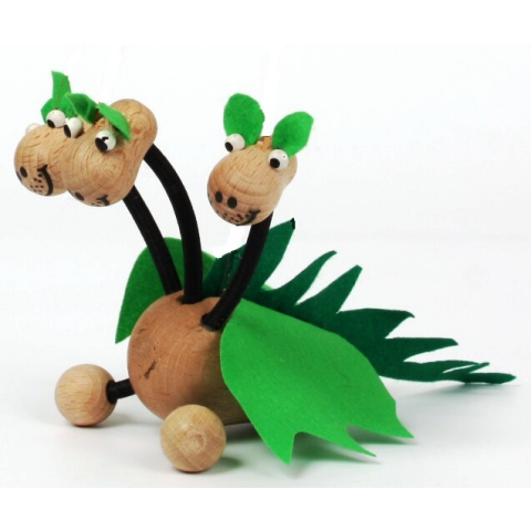 Gerlich Wooden Puppet Three-Headed Dragon